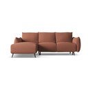 Rožinės spalvos kampinė sofa (su kairiuoju kampu) Malie – Makamii
