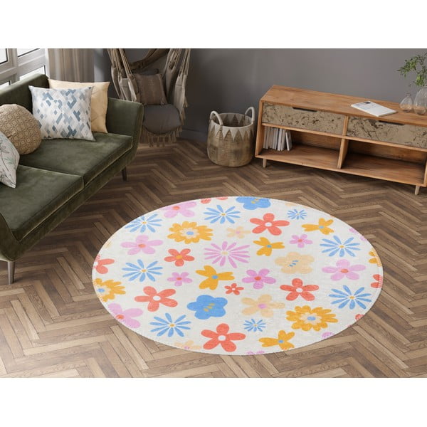 Skalbiamas vaikiškas kilimas ø120 cm Joyfull Garden – Vitaus-image-1