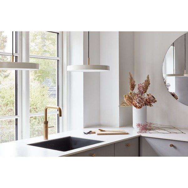 Kabantis šviestuvas kreminės spalvos LED su pritemdymo funkcija ø 43 cm su metaliniu gaubtu Asteria Plus Medium – UMAGE-image-3