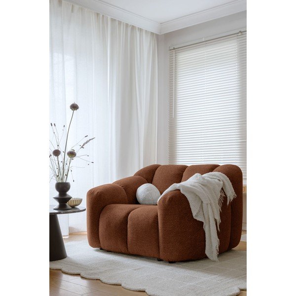 Terakotos spalvos krėslas Shell – Miuform-image-3