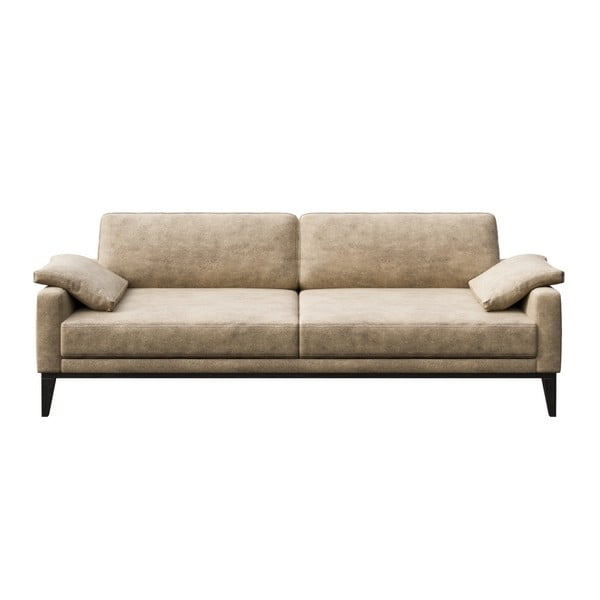 Smėlio spalvos dirbtinės odos sofa MESONICA Musso, 211 cm