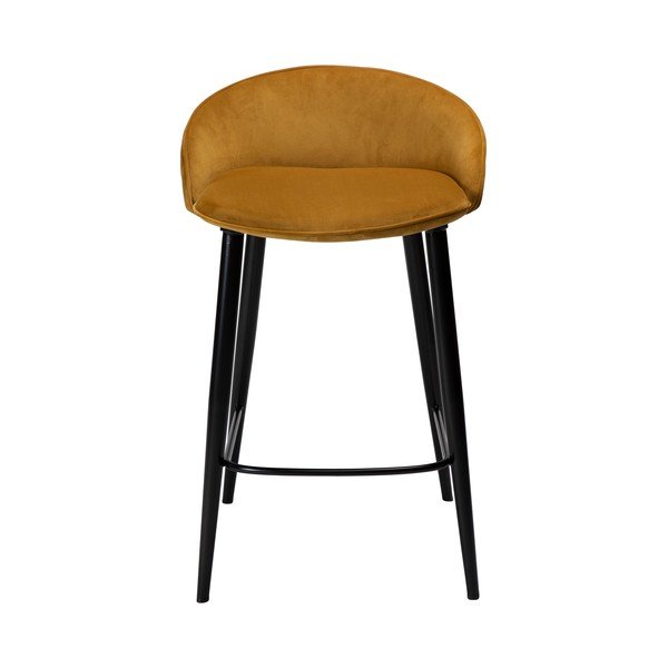 Geltono aksomo baro kėdė DAN-FORM Denmark Dual, aukštis 91 cm-image-1
