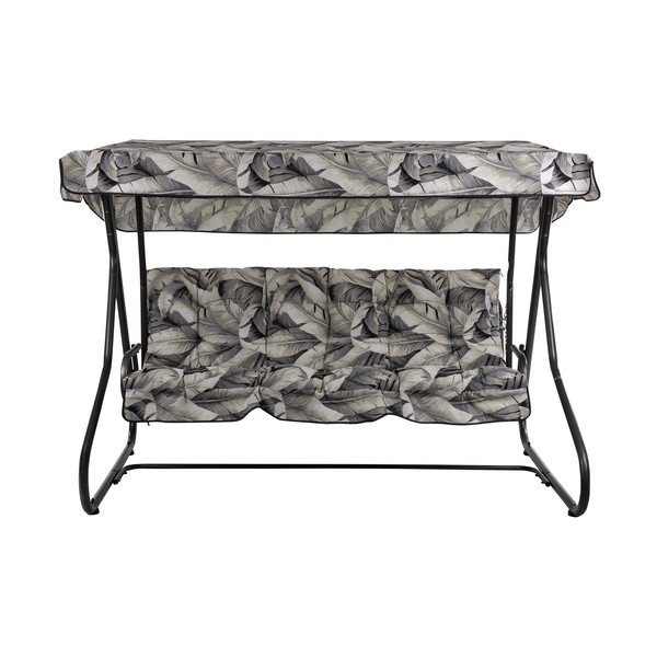 Pilkos spalvos metalinis sodo supamasis suoliukas Milano – Dajar