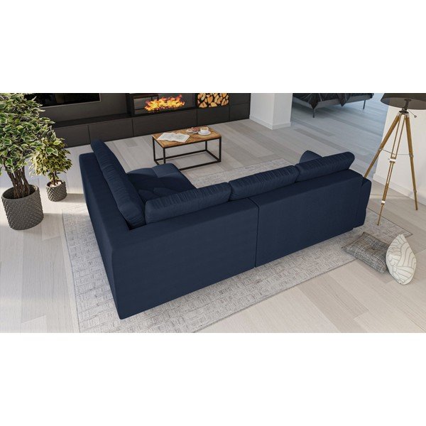 Tamsiai mėlyna kampinė sofa (dešinysis kampas) Ariella - Ropez-image-3