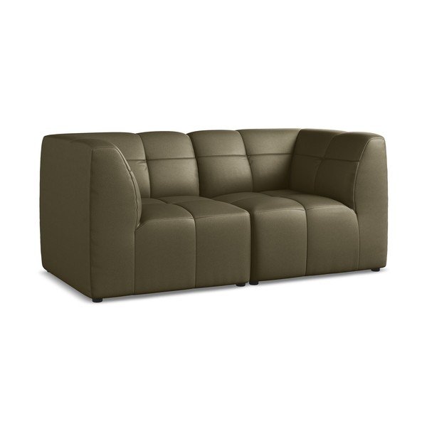 Khaki spalvos iš dirbtinės odos sofa 180 cm Aloha – Makamii-image-2