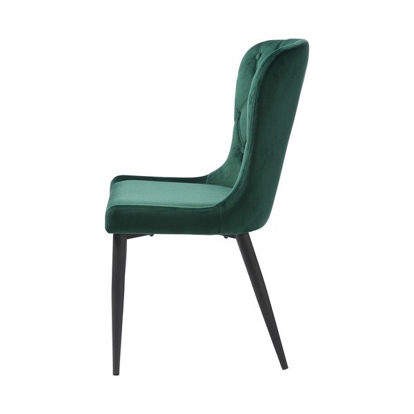 Iš aksomo valgomojo kėdė žalios spalvos Granby – Unique Furniture-image-4
