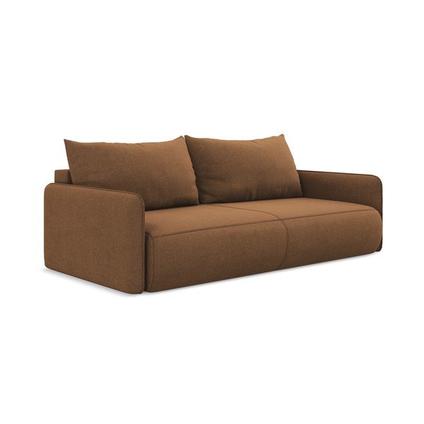 Oranžinės spalvos sulankstoma/su sandėliavimo vieta sofa 216 cm Nanea – Makamii-image-3
