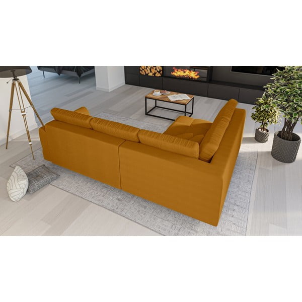 Garstyčių spalvos kampinė sofa (kairysis kampas) Ariella - Ropez-image-2