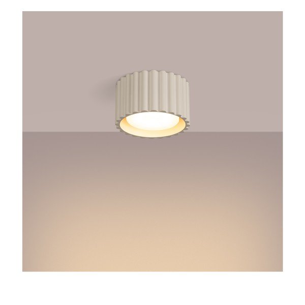 Smėlio spalvos iš metalo taškinis šviestuvas ø 10 cm Zora – Sollux-image-4