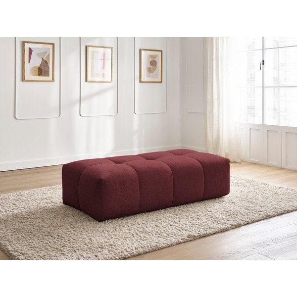 Bordo spalvos iš šenilinio audinio taburetė Everest – Bobochic Paris-image-1