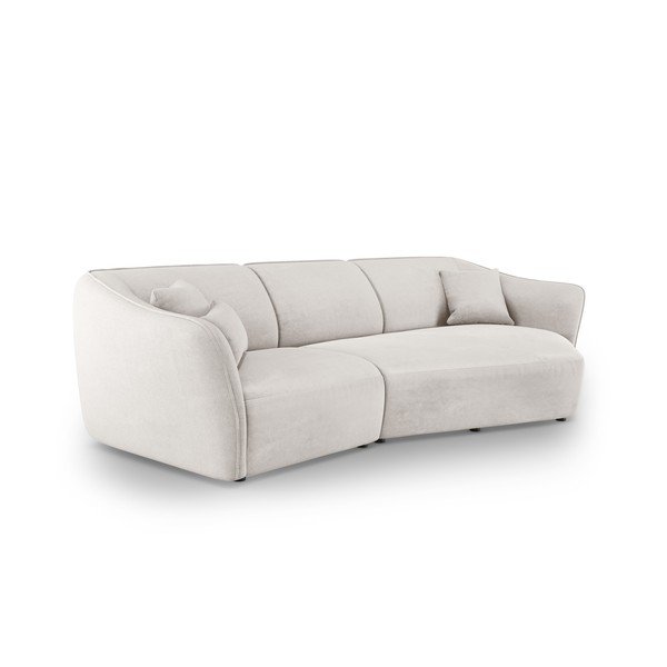 Iš boucle kampinė sofa baltos spalvos Tokyo – Cosmopolitan Design-image-1