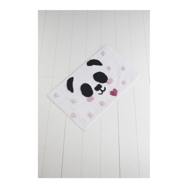 Juodai baltas vonios kilimėlis "Crasso Panda", 100 x 60 cm