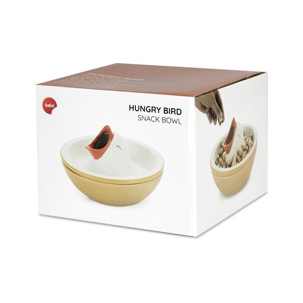 Skirta serviravimui geltonos spalvos/baltos spalvos iš keramikos mažas dubuo 250 ml Hungry Bird – Balvi-image-3
