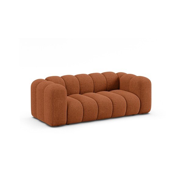 Raudonos plytų spalvos sofa iš šenilinio audinio 200 cm Lupine – Micadoni -image-1