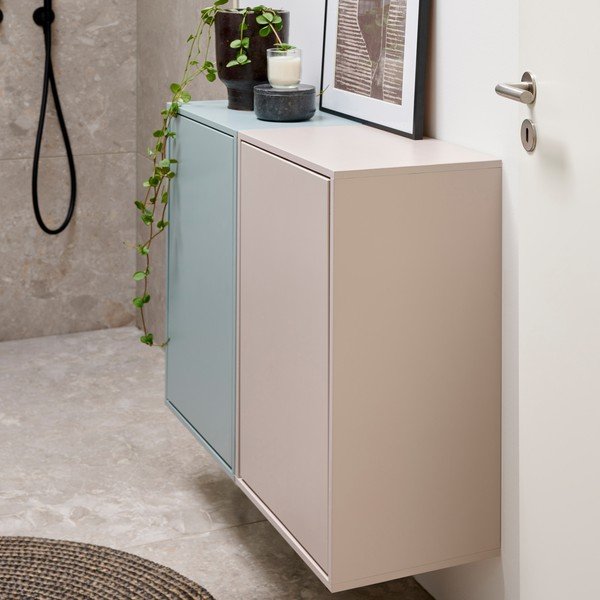 Sieninis pilkai mėlynos spalvos skalbinių krepšys Laundry Box – ReCollector-image-1