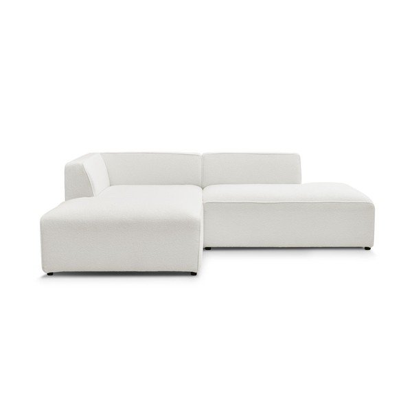 Baltos spalvos iš boucle modulinė kampinė sofa (su kairiuoju kampu/„L“ formos) Megeve – Bobochic Paris