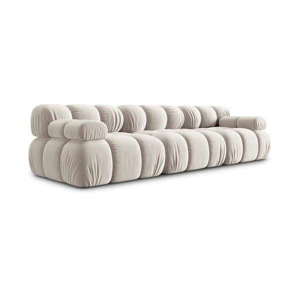 Iš velveto sofa smėlio spalvos 282 cm Bellis – Micadoni -image-3