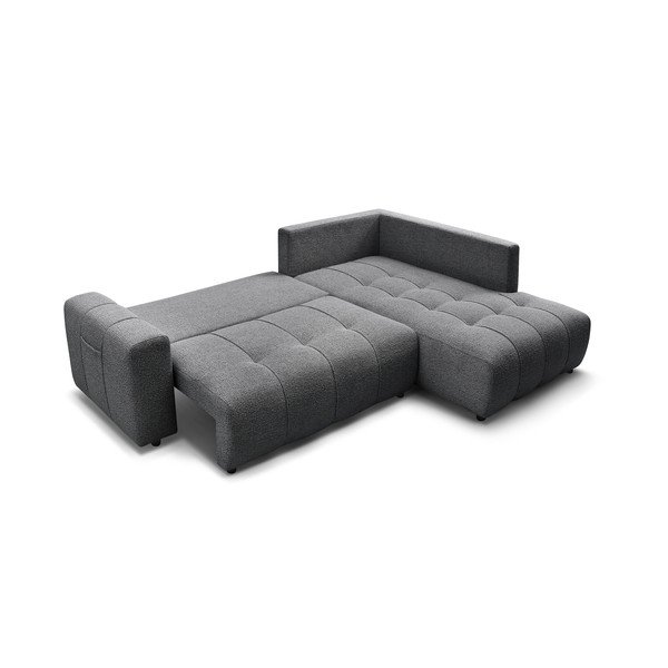 Tamsiai pilkos spalvos sulankstoma/su sandėliavimo vieta kampinė sofa (su dešiniuoju kampu/„L“ formos) Arsene – Bobochic Paris-image-4