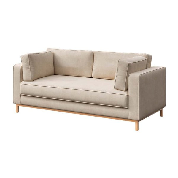 Sofa smėlio spalvos iš velveto 192 cm Celerio – Ame Yens-image-3