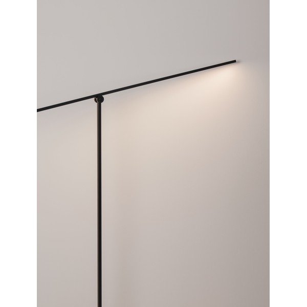 Matinės juodos spalvos iš metalo pastatomas šviestuvas LED su sulankstoma konstrukcija/su pritemdymo funkcija (aukštis 144 cm) Tenso – Nova Luce-image-2