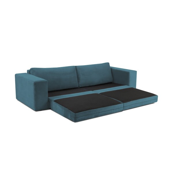 Iš kordinio velveto sulankstoma sofa turkio spalvos 250 cm Donatella – Milo Casa-image-4