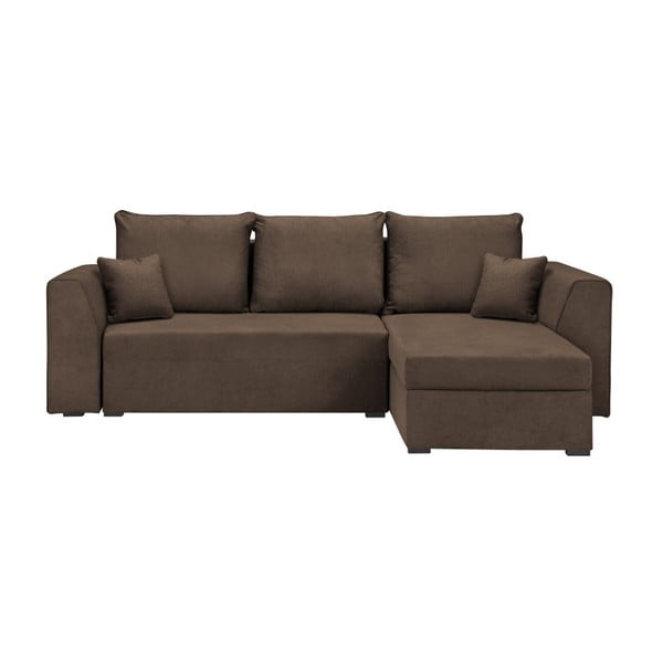 Ruda kampinė sofa-lova Kosmopolitinis dizainas Dover