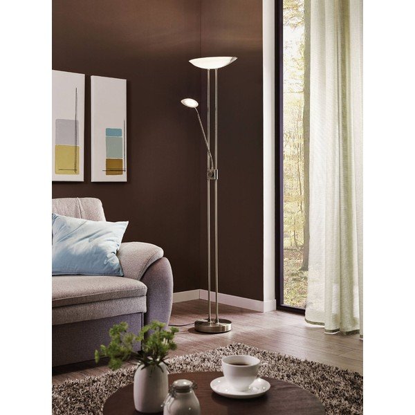 Pastatomas šviestuvas pilkos spalvos LED (aukštis 180 cm) su stiklo gaubtu BAYA LED – EGLO-image-1