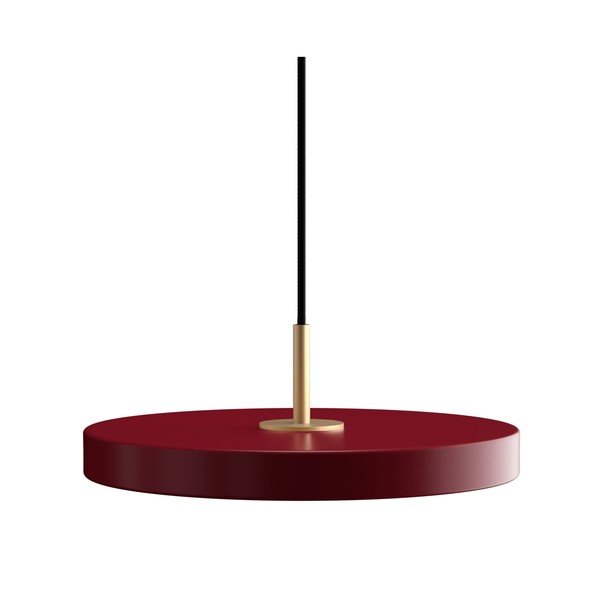 Raudonos spalvos iš metalo kabantis šviestuvas LED su pritemdymo funkcija ø 31 cm su metaliniu gaubtu Asteria Plus – UMAGE
