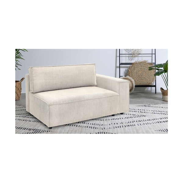 Modulinė sofa kreminės spalvos iš kordinio velveto (su dešiniuoju kampu) Nihad modular – Bobochic Paris-image-1