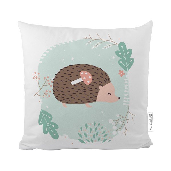 Medvilninio satino užvalkalas "Mr. Little Fox Dear Friends Hedgehog", 50 x 50 cm