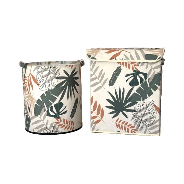 Iš tekstilės krepšiai laikymui 2 vnt. – Mioli Decor