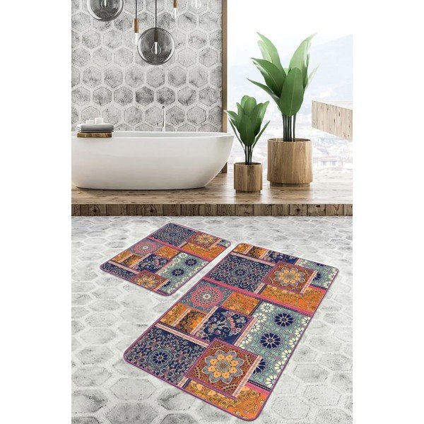 Iš velveto vonios kilimėliai 2 vnt. 60x100 cm – Mila Home-image-4
