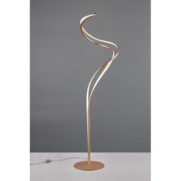 Pastatomas šviestuvas auksinės spalvos LED (aukštis 160 cm) su metaliniu gaubtu Nala – Trio Select-image-1
