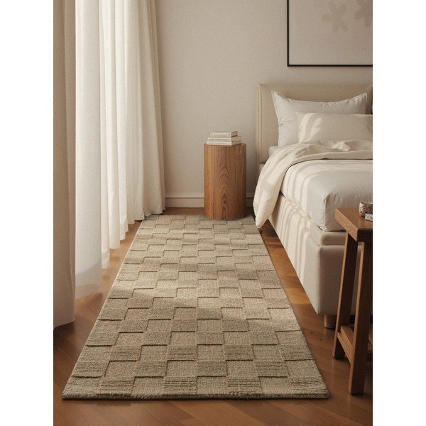 Rankų darbo rudos spalvos iš vilnos kilimas 80x200 cm Scala – Villeroy&Boch-image-1