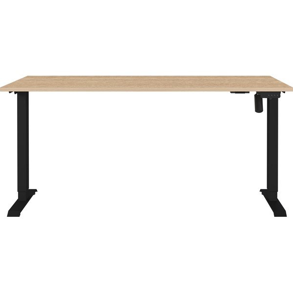 Elektra reguliuojamas aukštis reguliuojamas darbo stalas su ąžuolo dekoro stalviršiu 80x160 cm Boras – Germania-image-1