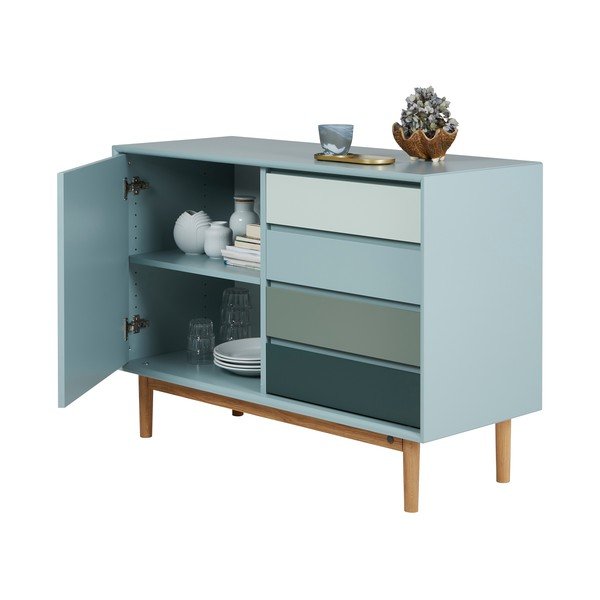 Žema šoninė spintelė mėtų spalvos 114x80 cm Color Box – Tom Tailor-image-4