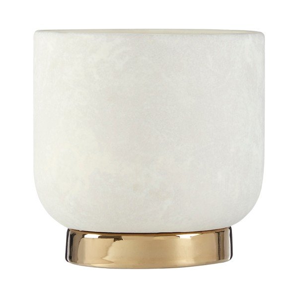 Premier Housewares Callie baltos ir auksinės spalvos keramikinis vazonas, ø 16 cm-image-1