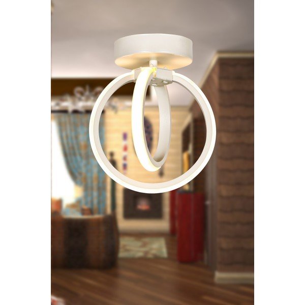 Baltos spalvos iš metalo lubinis šviestuvas LED Sezen – Squid Lighting-image-1