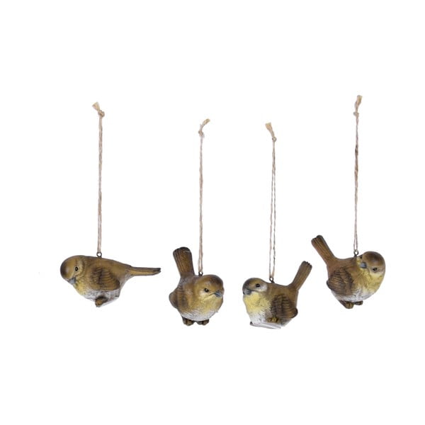 4 pakabinamų dekoracijų su paukščiais rinkinys Ego Dekor
