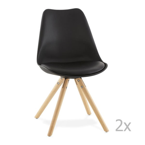 2 juodų valgomojo kėdžių rinkinys "Kokoon Design Tolik