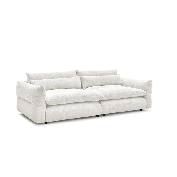 Baltos spalvos sofa iš šenilinio audinio 276 cm Neil – Bobochic Paris-image-2