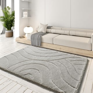 Kilimas šviesiai pilkos spalvos 60x120 cm Molier – Universal