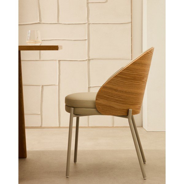 Kreminės spalvos valgomojo kėdė Eamy – Kave Home-image-2
