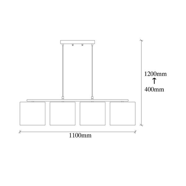 Juodos spalvos kabantis šviestuvas su tekstiliniu gaubtu Baston – Opviq lights-image-2