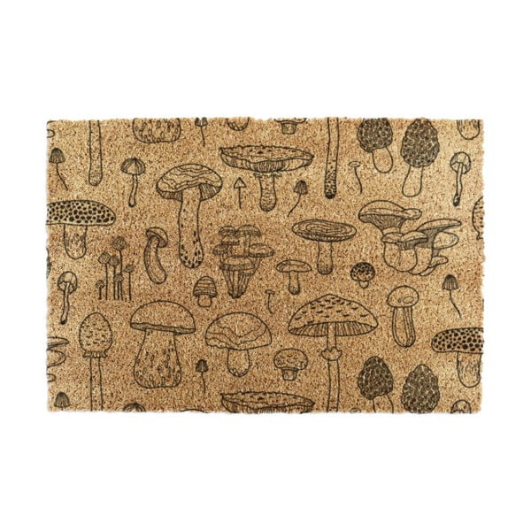 Iš kokoso pluošto grindų kilimėlis 40x60 cm Mushrooms – Artsy Doormats