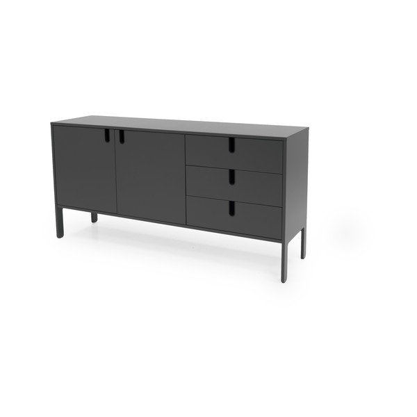 Pilkos spalvos komoda Tenzo Uno, plotis 171 cm-image-2