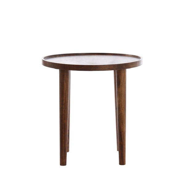 Iš akacijos masyvo apvalios formos šoninis stalas ø 45 cm Qiano – Light & Living