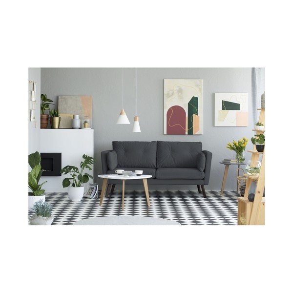 Tamsiai pilka 3 vietų sofa Mazzini Sofos Elena-image-2