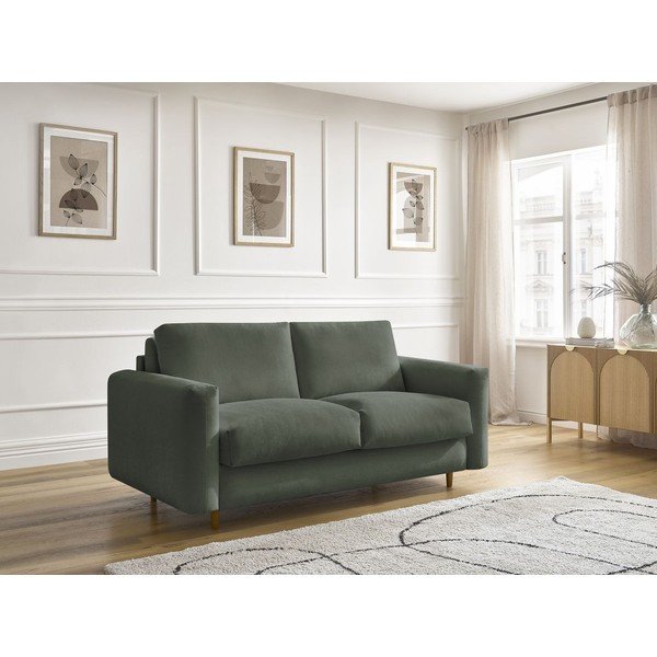 Žalios spalvos sofa miegojimui/sulankstoma 220 cm Cocoone – Bobochic Paris-image-1
