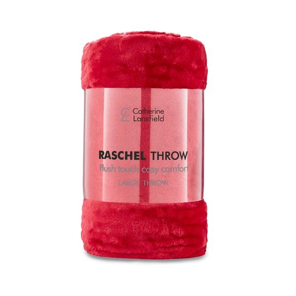 Raudona antklodė Catherine Lansfield Basic Cuddly, 200 x 150 cm-image-1